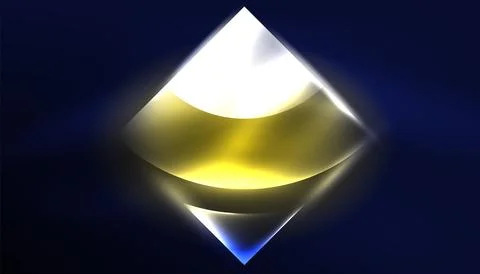 Abstract background vector neon glowing geometric elements. Hi-tech design for Illustrazione stock