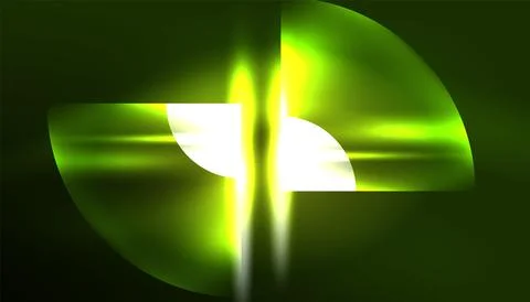 Abstract background vector neon glowing geometric elements. Hi-tech design for Illustrazione stock