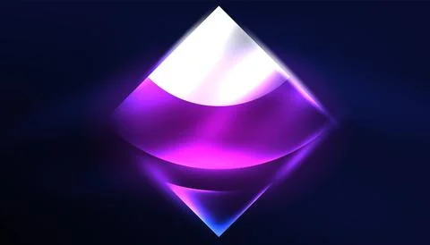 Abstract background vector neon glowing geometric elements. Hi-tech design for Stock Illustration