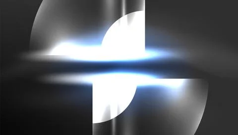 Abstract background vector neon glowing geometric elements. Hi-tech design for Stockillustratie