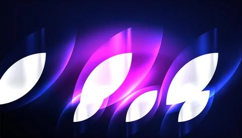 Abstract background vector neon glowing geometric elements. Hi-tech design for イラスト素材