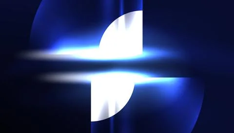 Abstract background vector neon glowing geometric elements. Hi-tech design for Illustrazione stock