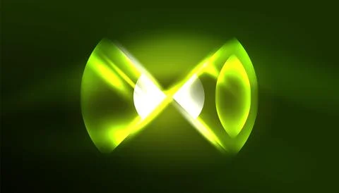 Abstract background vector neon glowing geometric elements. Hi-tech design for Stock Illustration