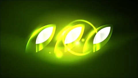 Abstract background vector neon glowing geometric elements. Hi-tech design for Illustrazione stock