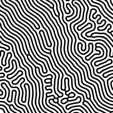 Abstract background of vector organic irregular lines maze pattern Stock Illustration