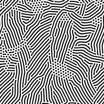 Abstract background of vector organic irregular lines and dots pattern Stock Illustration