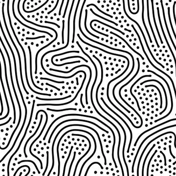 Abstract background of vector organic irregular lines maze pattern 스톡 일러스트