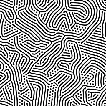 Abstract background of vector organic irregular lines maze pattern 스톡 일러스트