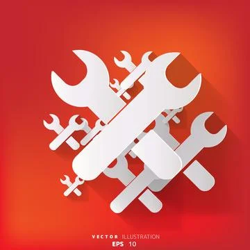 Abstract background with vector repair web icon Illustrazione stock