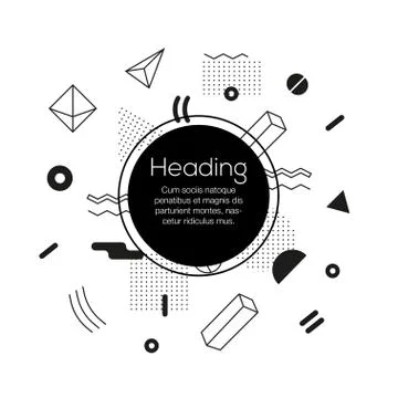 Abstract Background - vector template bw illustration Illustrazione stock