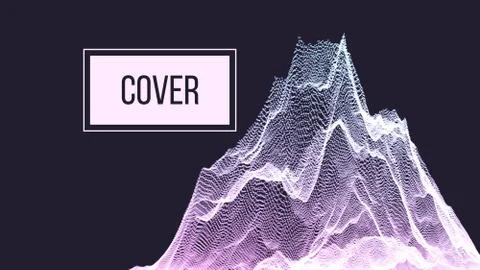 Abstract Background Vector. Terrain Surface. Cyberspace Grid. Lattice Structure Illustrazione stock