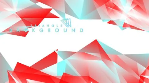 Abstract background vector triangle pattern with red and blue gradient colors Stock Illustration