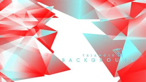 Abstract background vector triangle pattern with red and blue gradient colors イラスト素材