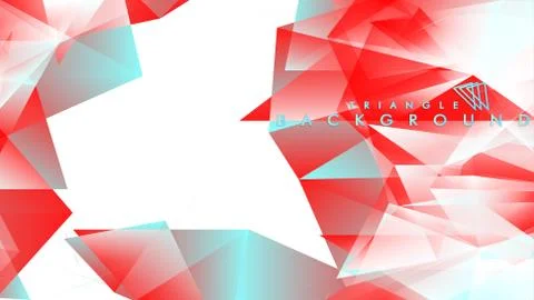 Abstract background vector triangle pattern with red and blue gradient colors Stock Illustration
