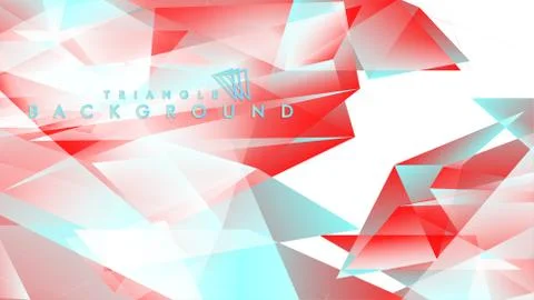 Abstract background vector triangle pattern with red and blue gradient colors Stock Illustration