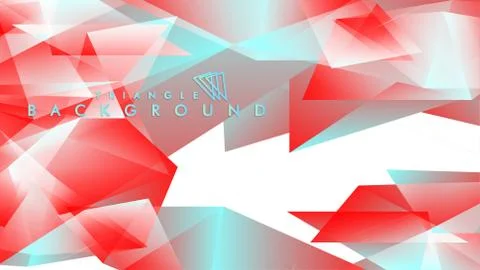 Abstract background vector triangle pattern with red and blue gradient colors 스톡 일러스트