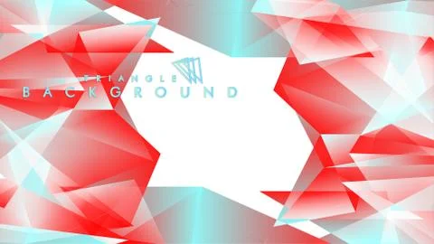 Abstract background vector triangle pattern with red and blue gradient colors Stock Illustration