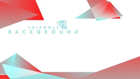 Abstract background vector triangle pattern with red and blue gradient colors Stock Illustration