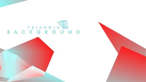 Abstract background vector triangle pattern with red and blue gradient colors Stock Illustration