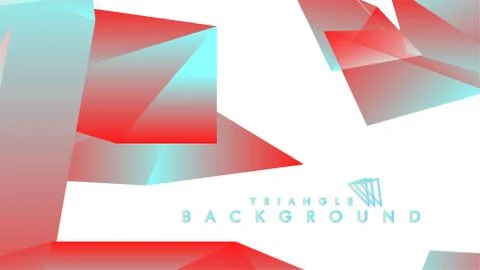 Abstract background vector triangle pattern with red and blue gradient colors Stock Illustration