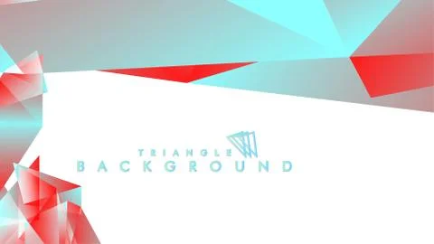Abstract background vector triangle pattern with red and blue gradient colors Illustrazione stock