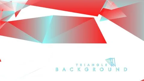 Abstract background vector triangle pattern with red and blue gradient colors Stock Illustration