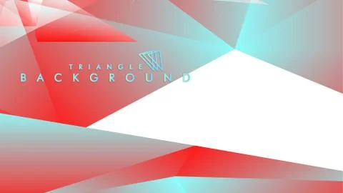 Abstract background vector triangle pattern with red and blue gradient colors Stock Illustration