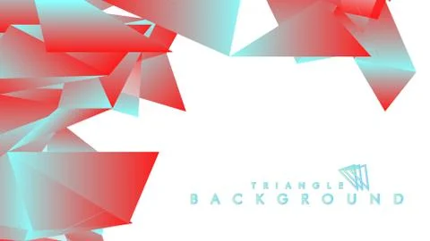 Abstract background vector triangle pattern with red and blue gradient colors イラスト素材