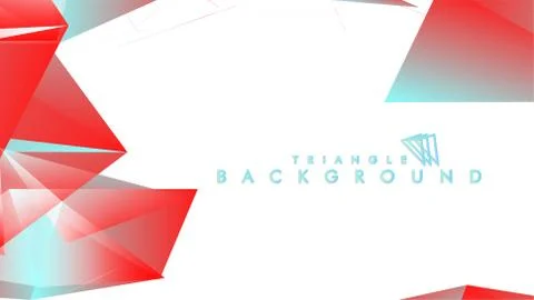 Abstract background vector triangle pattern with red and blue gradient colors Stock Illustration