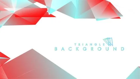 Abstract background vector triangle pattern with red and blue gradient colors Stock Illustration