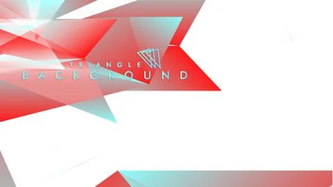 Abstract background vector triangle pattern with red and blue gradient colors Illustrazione stock