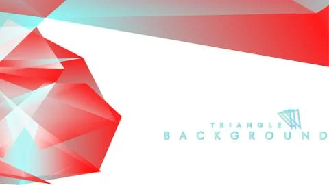 Abstract background vector triangle pattern with red and blue gradient colors Stock Illustration