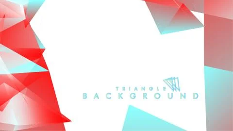 Abstract background vector triangle pattern with red and blue gradient colors Stock Illustration