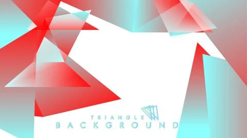 Abstract background vector triangle pattern with red and blue gradient colors Stock Illustration