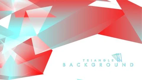 Abstract background vector triangle pattern with red and blue gradient colors 스톡 일러스트