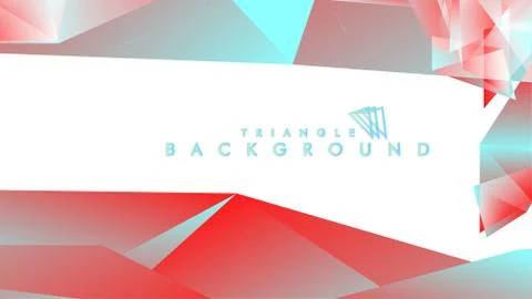 Abstract background vector triangle pattern with red and blue gradient colors Stock Illustration