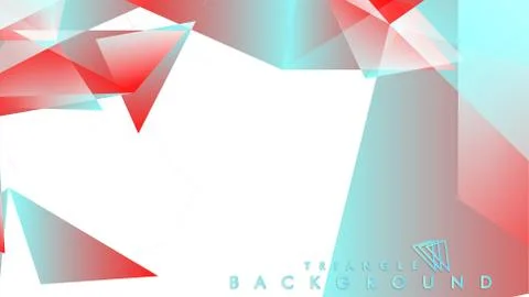 Abstract background vector triangle pattern with red and blue gradient colors Stock Illustration