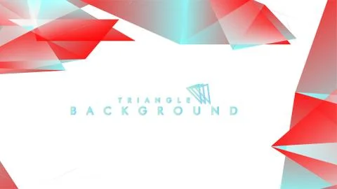 Abstract background vector triangle pattern with red and blue gradient colors Illustrazione stock