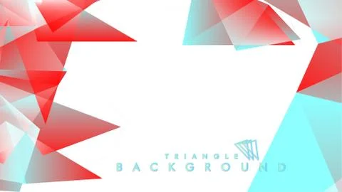 Abstract background vector triangle pattern with red and blue gradient colors Stock Illustration