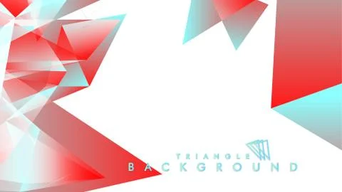 Abstract background vector triangle pattern with red and blue gradient colors Stock Illustration