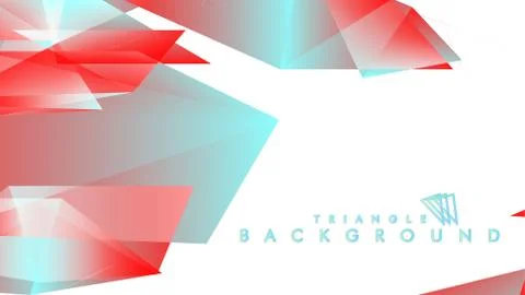 Abstract background vector triangle pattern with red and blue gradient colors Stock Illustration