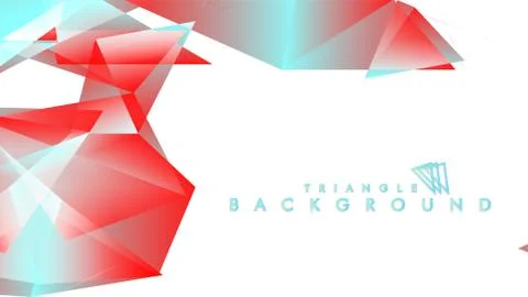 Abstract background vector triangle pattern with red and blue gradient colors Stock Illustration