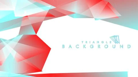 Abstract background vector triangle pattern with red and blue gradient colors Stock Illustration