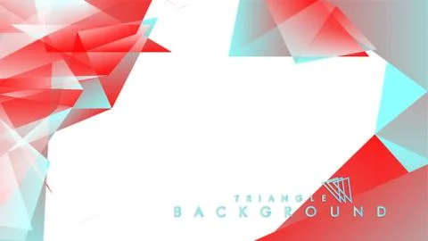 Abstract background vector triangle pattern with red and blue gradient colors Stock Illustration