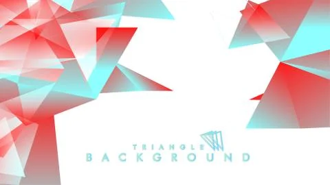 Abstract background vector triangle pattern with red and blue gradient colors 스톡 일러스트