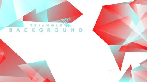 Abstract background vector triangle pattern with red and blue gradient colors Stock Illustration