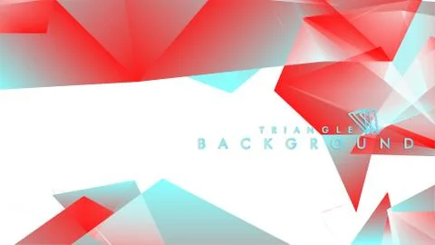 Abstract background vector triangle pattern with red and blue gradient colors Stock Illustration