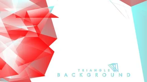 Abstract background vector triangle pattern with red and blue gradient colors Stock Illustration