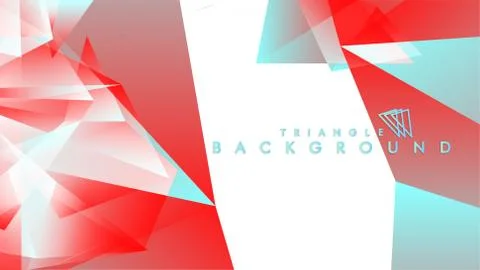 Abstract background vector triangle pattern with red and blue gradient colors Stock Illustration