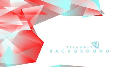 Abstract background vector triangle pattern with red and blue gradient colors Stock Illustration